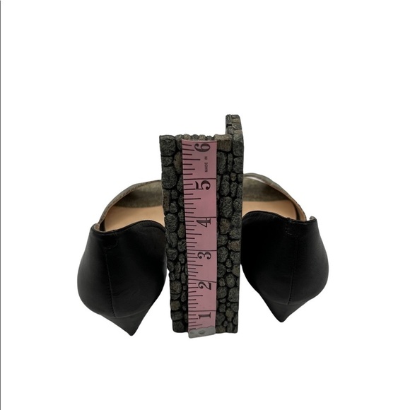 Nine West Women's Black Cream Vivie Leather Peep Toe Wedge Heels Size 7 Women’s - Picture 8 of 9